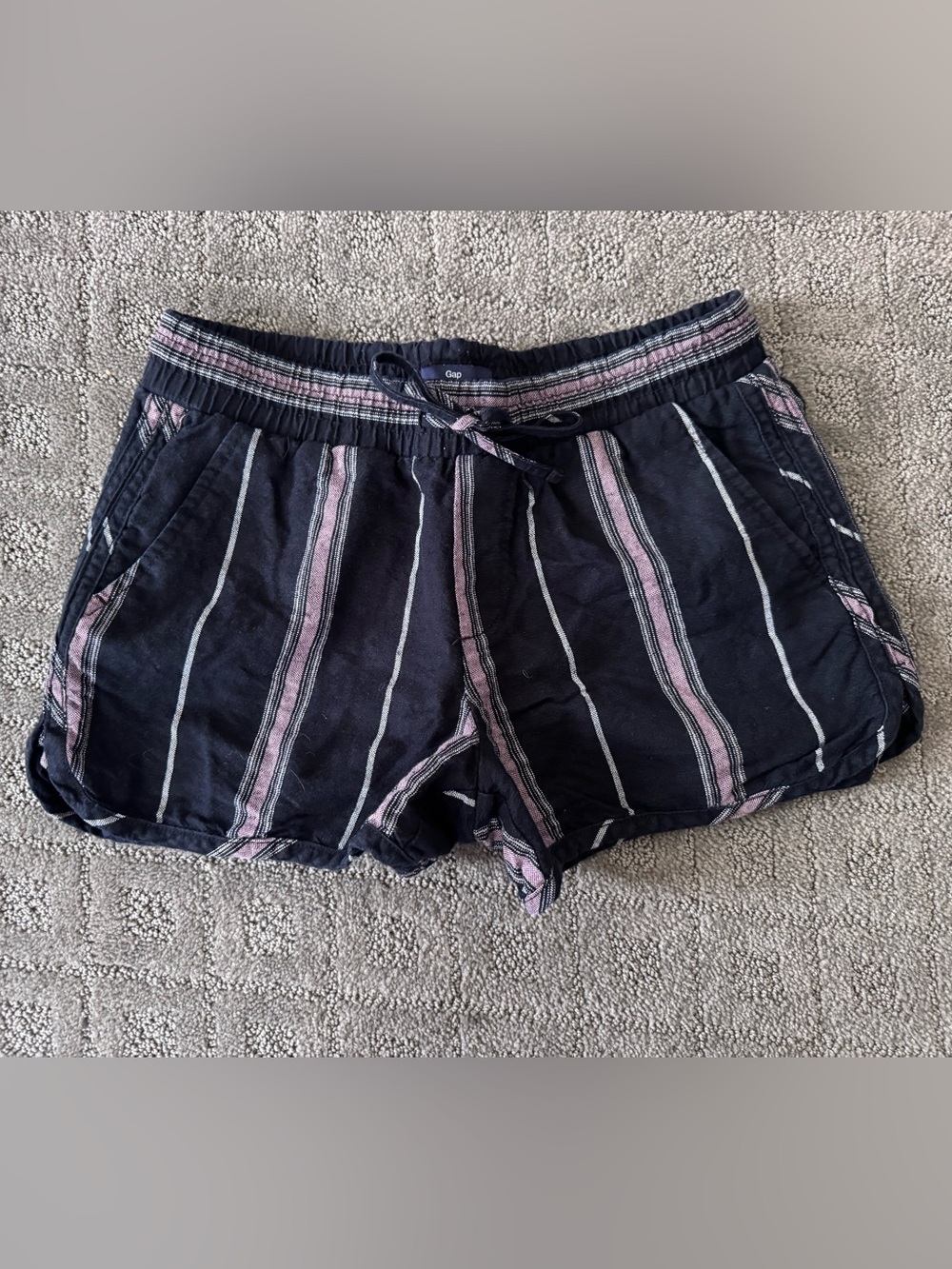 Women’s GAP Black Pink stripe Surf Shorts Size XS